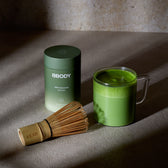 Whisking BBODY ceremonial matcha with bamboo whisk